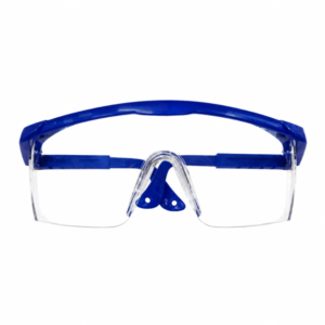 Gafas de seguridad antivaho transparentes — Montura azul, 32 g, SKU IMP2389