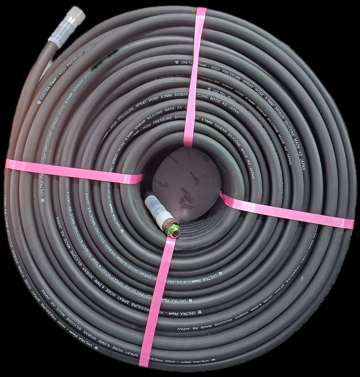 g5nfwrlo2uvaar3ku4s9.jpg Manguera de pulverización súper trenzada UHLTRA POWER estilo japonés, negra — 300 bar, SKU IMP36574
