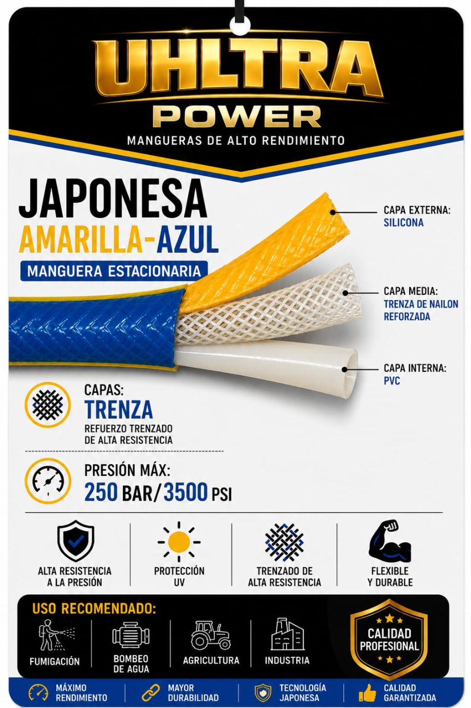 jix5ilfysx0jztm9729j.jpg Manguera de pulverización trenzada estilo japonés UHLTRA POWER, SKU IMP36570