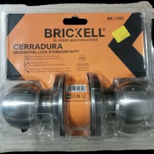 Cerradura de pomo esférico plateada BRICKELL, SKU 535021